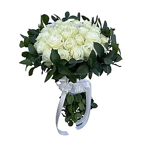 Bouquet White Roses (30 Roses)